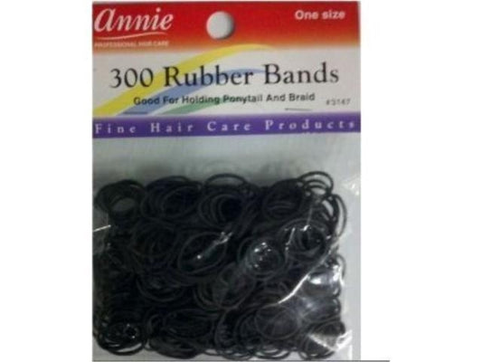 Annie Rubber Bands 300ct Black