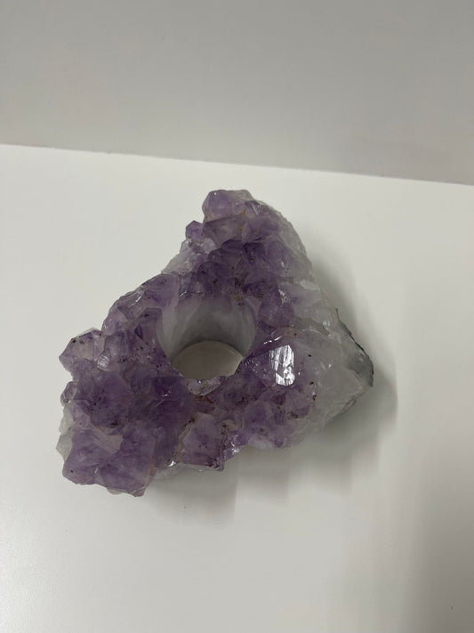 Amethyst T-light holder by H.E.S